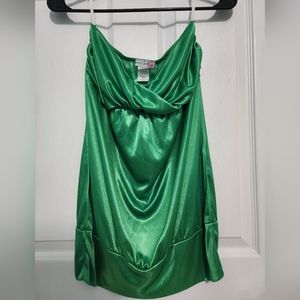 Medium Green Strapless Top